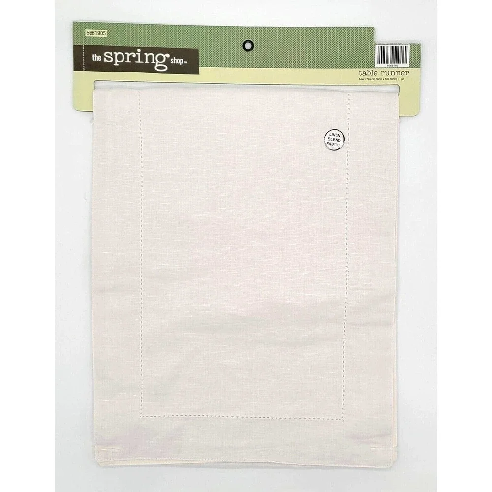 White Linen Table Runner - Picture 1 of 4